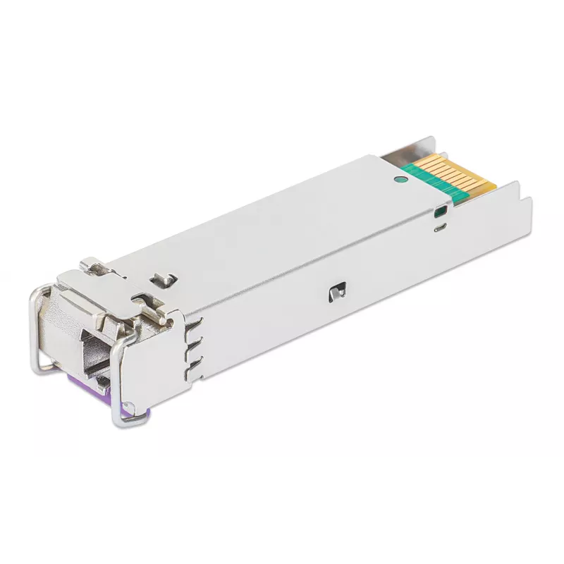 Intellinet Gigabit Fiber WDM Bi-Directional SFP optický transceiver modul 1000Base-BX-U (LC) single-mode port, 80 km, BiDi WDM (RX1550/TX1490), MSA-kompatibilný pre maximálnu kompatibilitu, strieborná