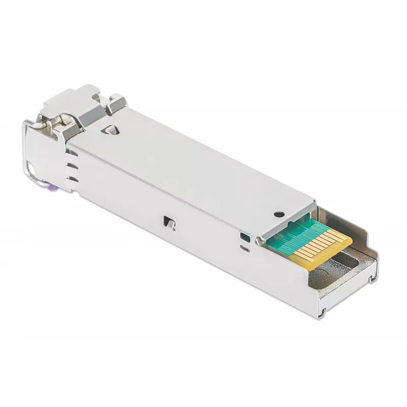Intellinet Gigabit Fiber WDM Bi-Directional SFP optický transceiver modul 1000Base-BX-U (LC) single-mode port, 80 km, BiDi WDM (RX1550/TX1490), MSA-kompatibilný pre maximálnu kompatibilitu, strieborná