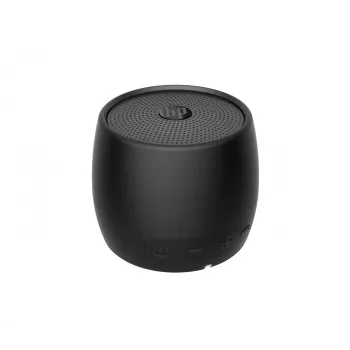 HP čierny Bluetooth reproduktor 360, káblový a bezdrôtový, mono prenosný reproduktor, čierny, valec, tlačidlá, univerzálny