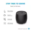 HP čierny Bluetooth reproduktor 360, káblový a bezdrôtový, mono prenosný reproduktor, čierny, valec, tlačidlá, univerzálny