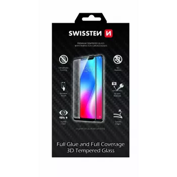 Tvrdený ochranný kryt displeja SWISSTEN 3D Full Glue pre Samsung Galaxy S20 Ultra — celoplošné pokrytie, čierna