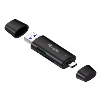 Equip 245462 čítačka kariet USB 3.2 Gen 1 (3.1 Gen 1) Type-A/Type-C čierna