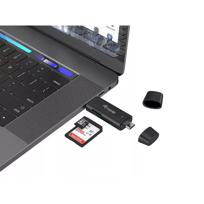 Equip 245462 čítačka kariet USB 3.2 Gen 1 (3.1 Gen 1) Type-A/Type-C čierna