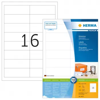 Samolepiaca etiketa do tlačiarne HERMA Labels Premium A4 97 x 33,8 mm