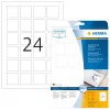 Odnímateľné etikety HERMA 10108 A4 40x40 mm štvorcové biele