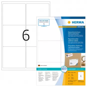 Odnímateľné adresné etikety HERMA 10317