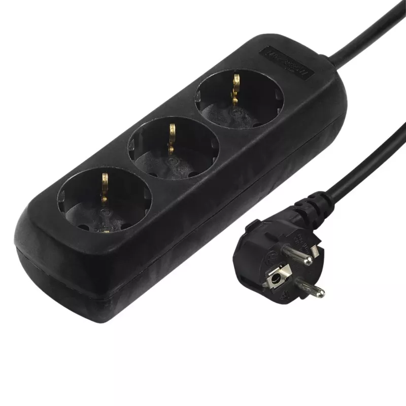 Hama 00108843 prepäťová ochrana čierna 3 AC zásuvky 230 V 5 m
