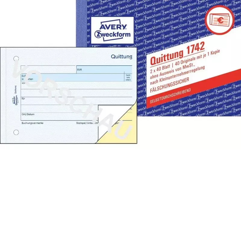 Účtovný formulárový blok A6 Avery 1742