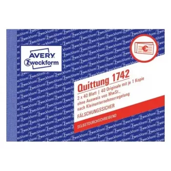 Účtovný formulárový blok A6 Avery 1742