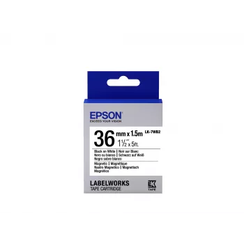 Epson magnetická náplň do etiketovacieho prístroja LK-7WB2 čierna/biela 36mm (1,5m)