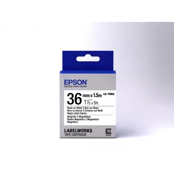 Epson magnetická náplň do etiketovacieho prístroja LK-7WB2 čierna/biela 36mm (1,5m)