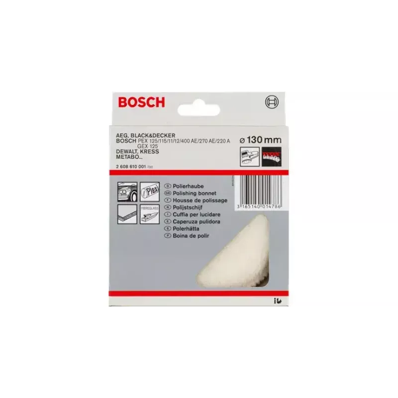 Baranica kotúče Bosch 3608610000 priemer 16 cm sivá vlna