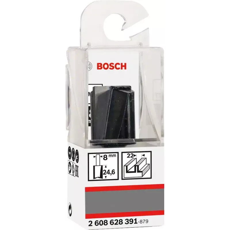 Bosch 2608628391 rovná fréza, stopka 8 mm, D 22 mm, dĺžka rezu 25 mm, celková dĺžka 56 mm