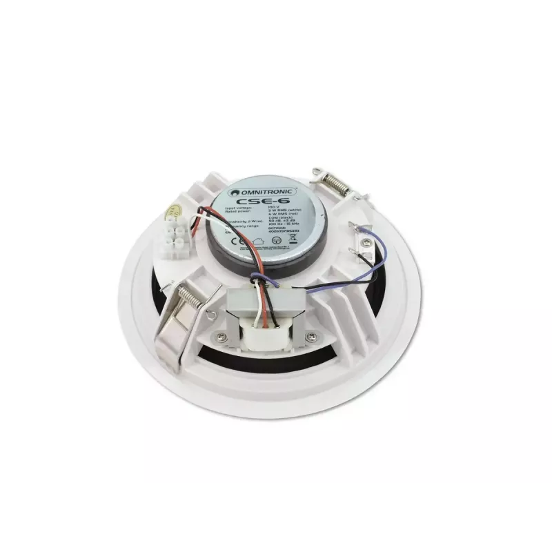 Širokopásmový reproduktor Omnitronic 80710241 biely káblový 6 W