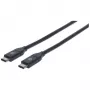 Manhattan 354899 kábel USB-C – USB-C, samec–samec, USB 3.1 Gen 2, tvarovaný, 50 cm, čierny