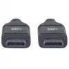 Manhattan 354899 kábel USB-C – USB-C, samec–samec, USB 3.1 Gen 2, tvarovaný, 50 cm, čierny