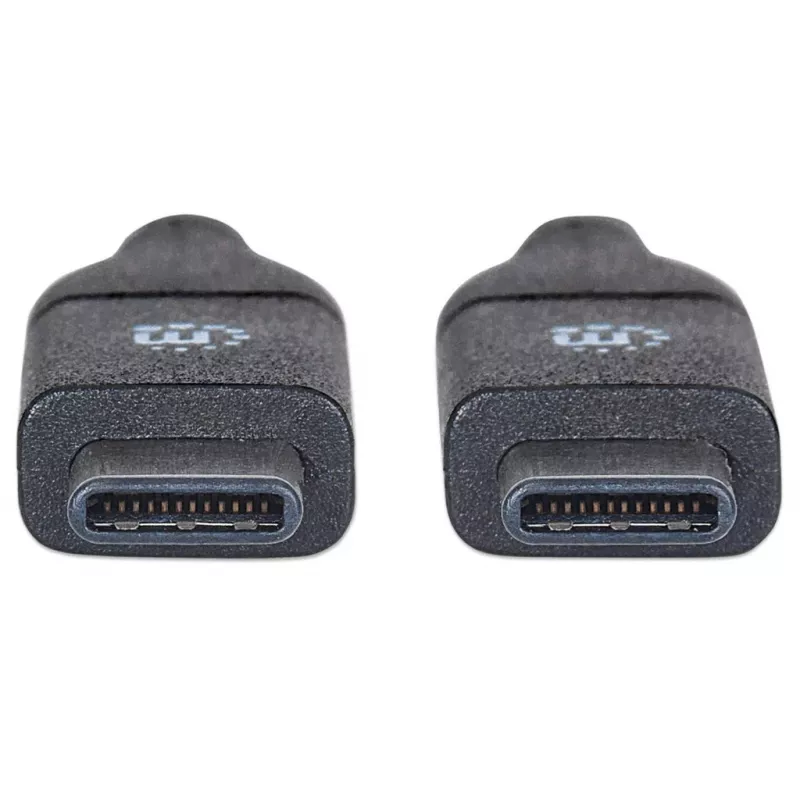 Manhattan 354899 kábel USB-C – USB-C, samec–samec, USB 3.1 Gen 2, tvarovaný, 50 cm, čierny