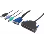 Intellinet VGA 1-portový kábel pre KVM konzolu, PS2, USB a VGA porty