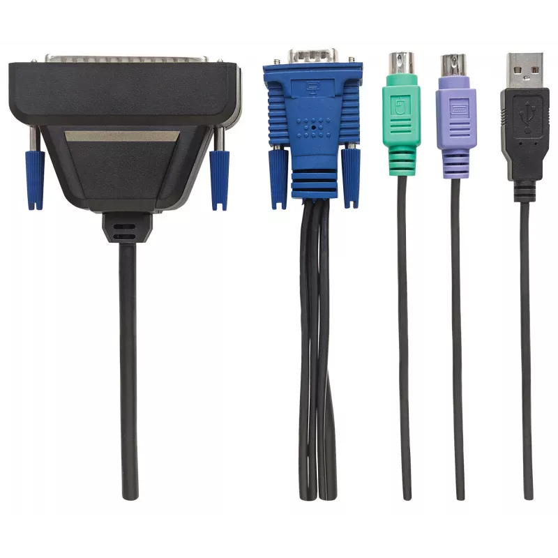 Intellinet VGA 1-portový kábel pre KVM konzolu, PS2, USB a VGA porty