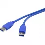 USB kábel Renkforce RF-4369446 USB 3.2 Gen 1 1 m modrý