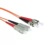 ACT 5 metrov LSZH multimode 62.5/125 OM1 optický patch kábel duplex s ST a SC konektormi