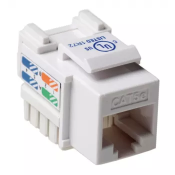 Keystone konektor samica ACT CAT5E nechránený Punch Down biely TD5015