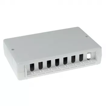 Nástenná krabica ACT FA5000 nechránená 8-port Cat5e — 171,4×38×118,8 mm