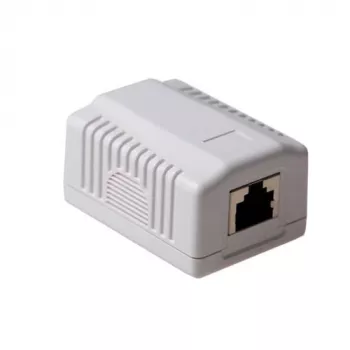 Nástenná chránená prípojná zásuvka ACT FA5005 pre 1× CAT5E konektor samica, 39×29,5×54 mm