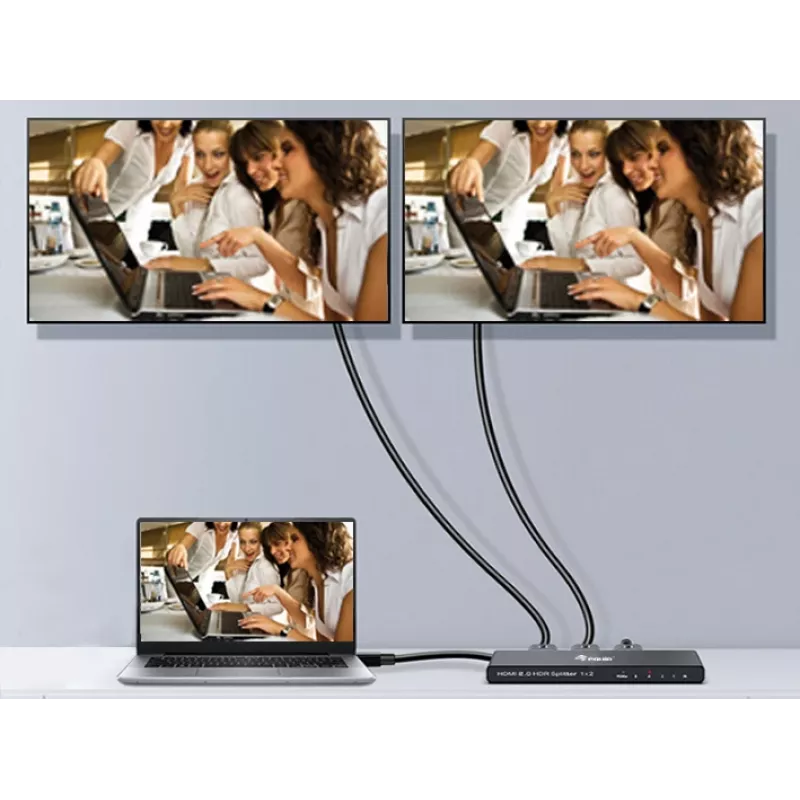 Equip Ultra tenký 2-portový HDMI 2.0 splitter
