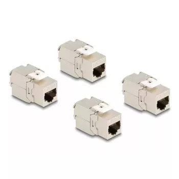 Delock 86050 modul Keystone zásuvka RJ45 Cat.6A STP, balenie po 4 ks