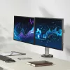 ACT držiak na dva monitory kancelária strieborný svorka/priechodka stolom 18 kg 17-32 palcov