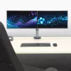 ACT držiak na dva monitory kancelária strieborný svorka/priechodka stolom 18 kg 17-32 palcov