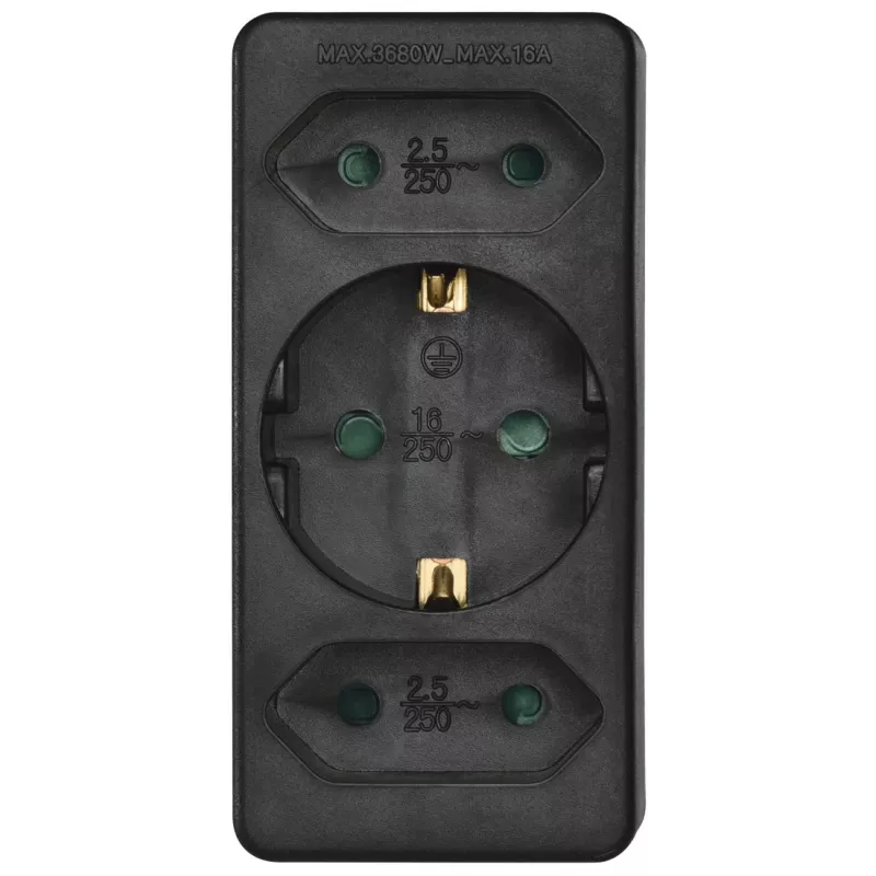 Hama 00223216 predlžovací kábel 3 AC výstupy interiér čierny