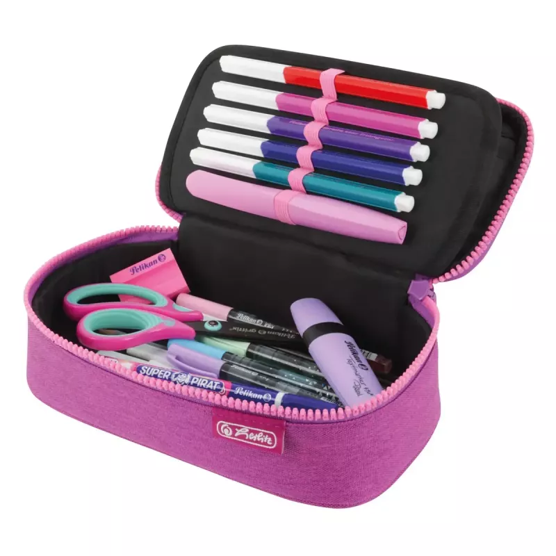 Peračník Herlitz beatBox ABC Soft polyester ružová fialová 225x120x70mm