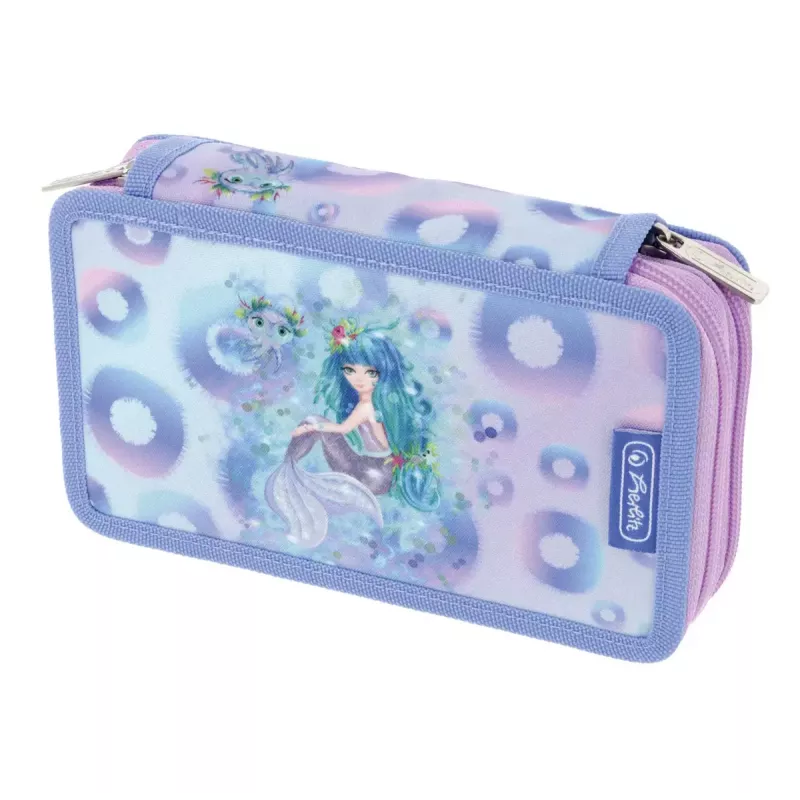Sada kancelárskych potrieb Herlitz Mystic Mermaid 23-dielna modrá ružová polyester