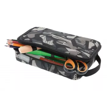Mäkký peračník Herlitz 2 Go polyester sivá 210x130x60mm