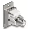 DeLOCK 90881 Zásuvka-konektor IEC F strieborná biela 75 Ω
