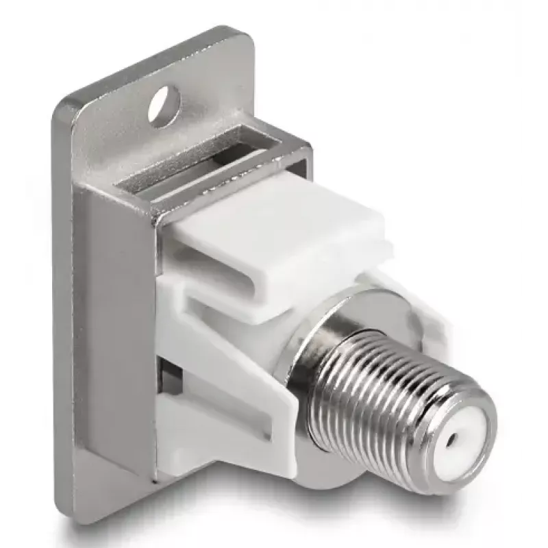 DeLOCK 90881 Zásuvka-konektor IEC F strieborná biela 75 Ω