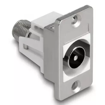 DeLOCK 90881 Zásuvka-konektor IEC F strieborná biela 75 Ω
