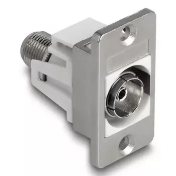 DeLOCK 90882 Zásuvka IEC F strieborná biela 75 Ω