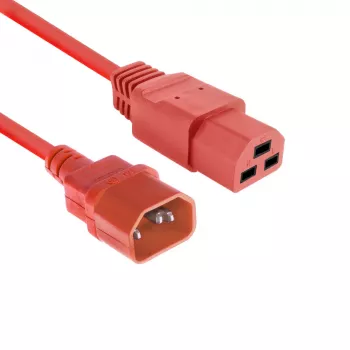 Napájací kábel ACT C14 na C21 IEC60320, červený, 2 m, 250 V 10 A