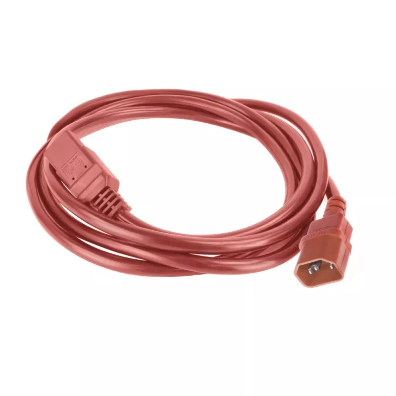 Napájací kábel ACT C14 na C21 IEC60320, červený, 2 m, 250 V 10 A