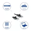 ACT čierny 5 metrov LSZH U/UTP CAT6 datacentrový slimline patch kábel s RJ45 konektormi