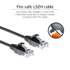 ACT čierny 5 metrov LSZH U/UTP CAT6 datacentrový slimline patch kábel s RJ45 konektormi