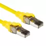 ACT žltý 5 metrov SFTP CAT8 patch kábel bez zaistenej západky s RJ45 konektormi