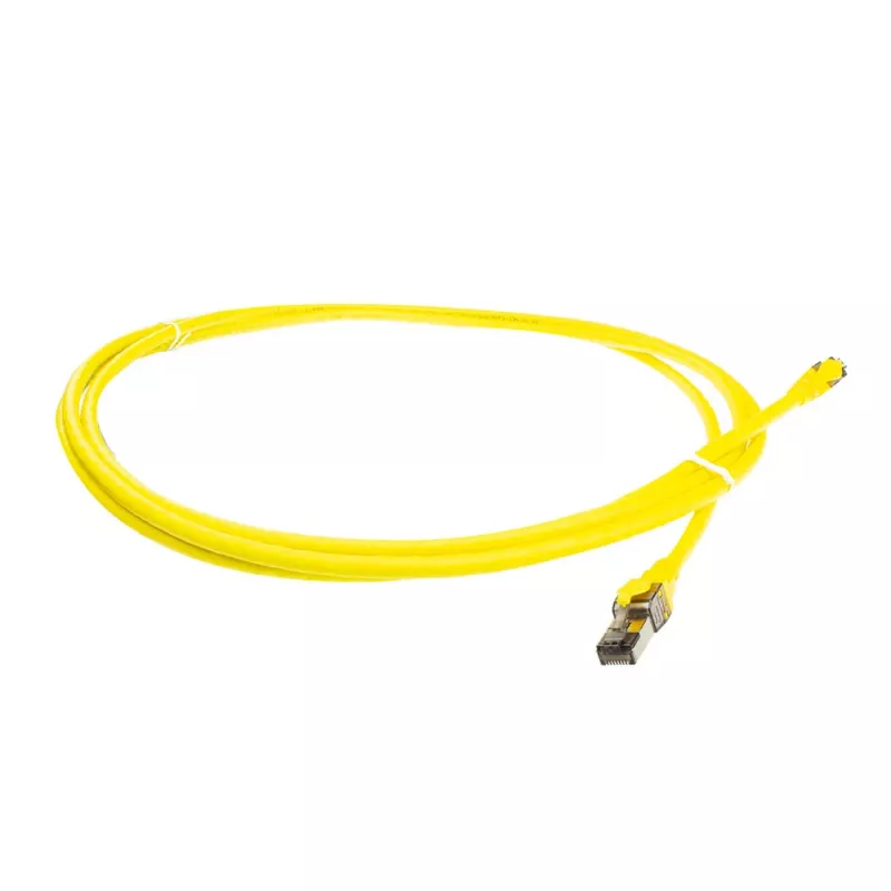 ACT žltý 1,5 metra SFTP CAT8 patch kábel bez zaistenej západky s RJ45 konektormi