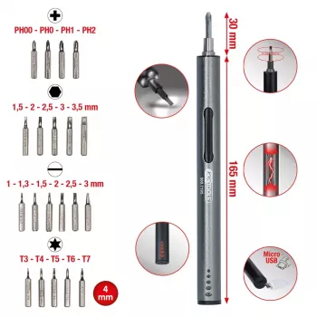 KS Tools 500.7195 presný akumulátorový USB skrutkovač