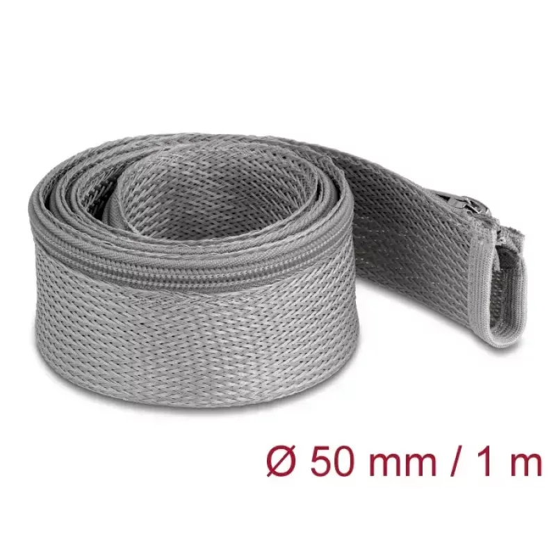 Opletená hadica DeLOCK 20826 1 m x 50 mm sivá