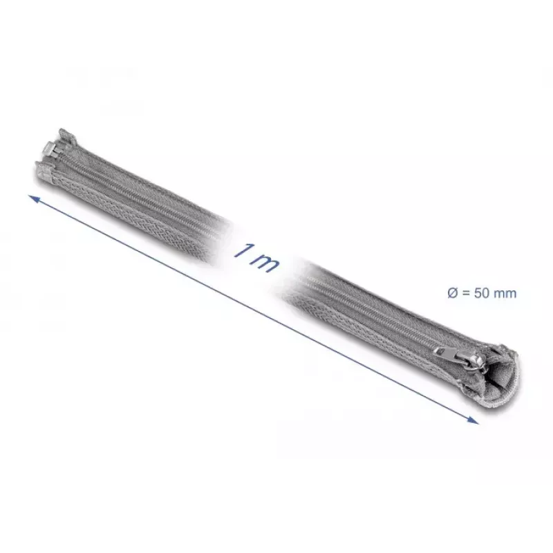 Opletená hadica DeLOCK 20826 1 m x 50 mm sivá