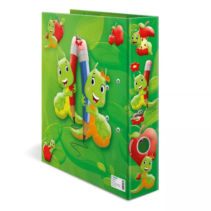 Motívový zakladač HERMA A4 Fritz der Wurm D-krúžok kartón 285x315mm